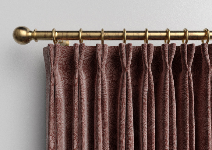 William Morris Marigold Velvet, Berry - Made to Measure Curtains - Image 10